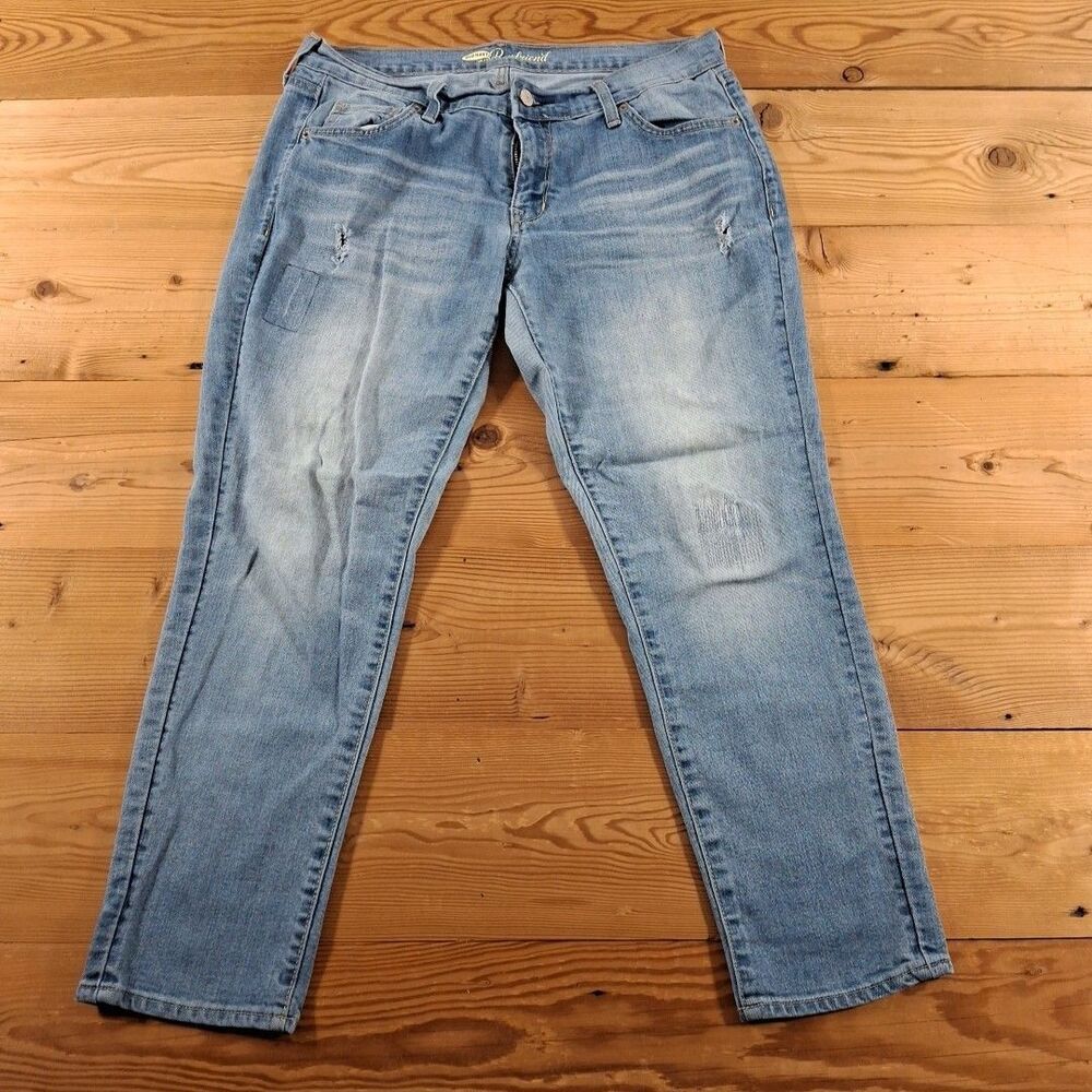 Old Navy The Boyfriend Jeans Size 10 Womens Blue Distressed